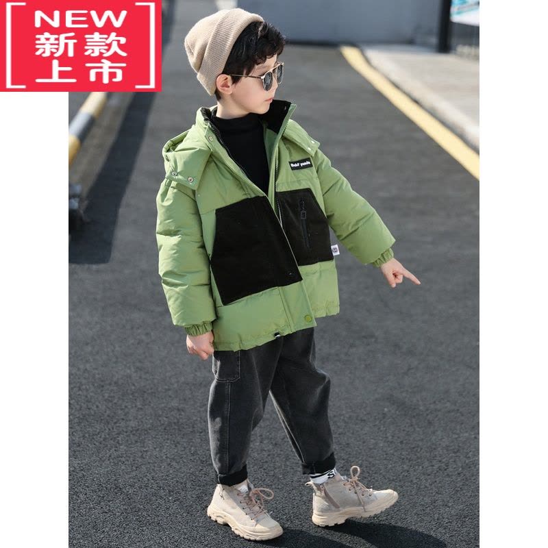 可莉允男童羽绒棉服儿童冬装加厚外套2022新款冬季男孩洋气棉衣袄炸街潮图片