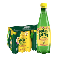 氼颂家巴黎水（Perrier）百香果味气泡矿泉水 天然矿泉水 500ml*24瓶整箱装（塑料瓶）