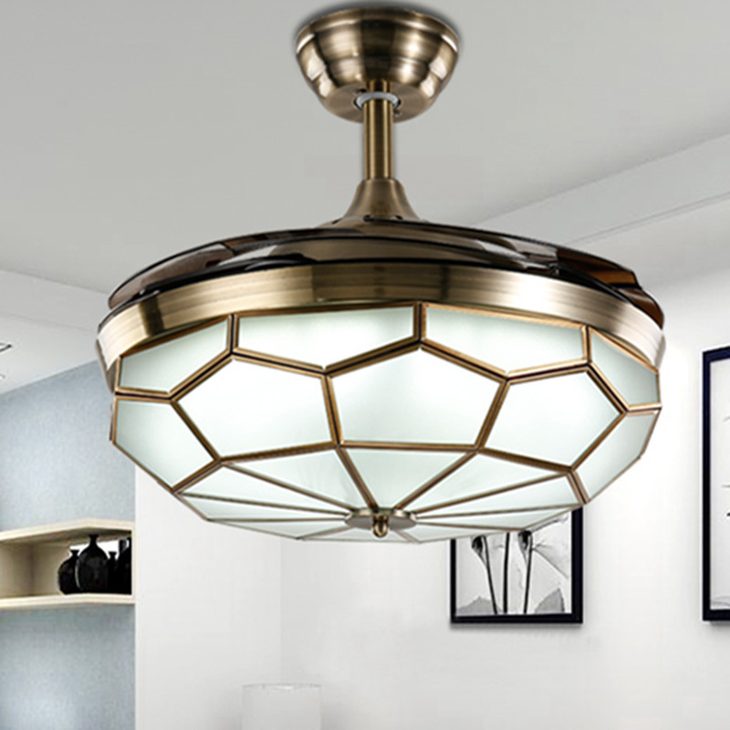 隐形灯吊扇灯客厅卧室餐厅家用带电风扇妖怪吊灯全风扇