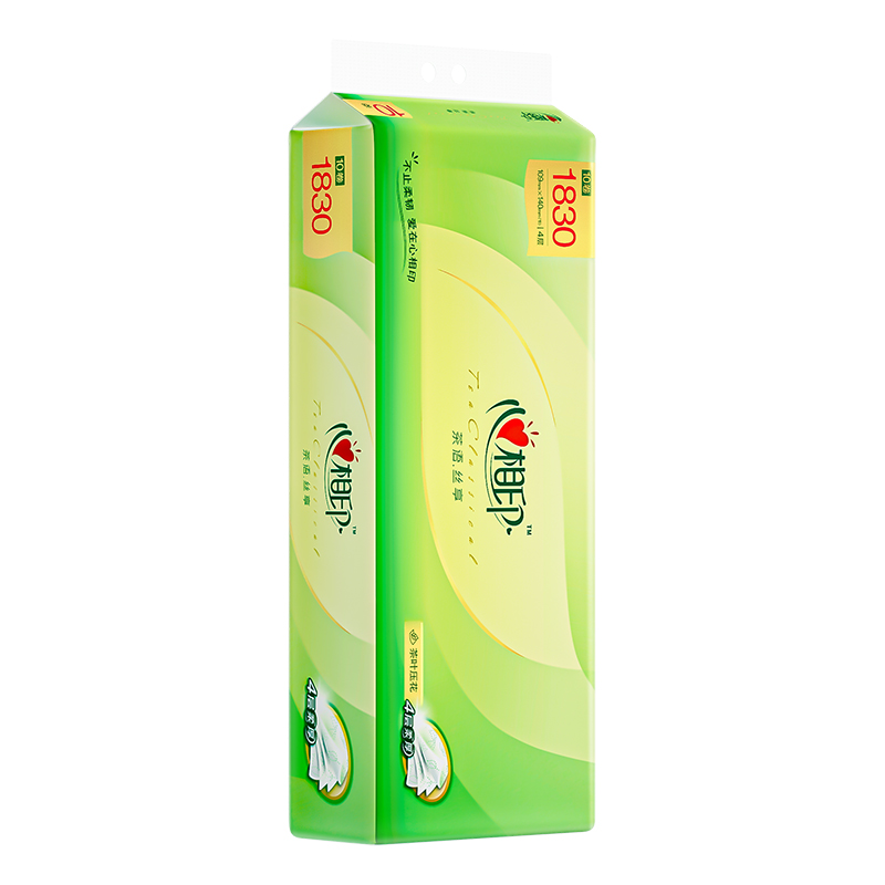 心相印 BT2010 茶语丝享183克10粒装四层茶叶压花卷筒卫生纸 10卷*1提高清大图