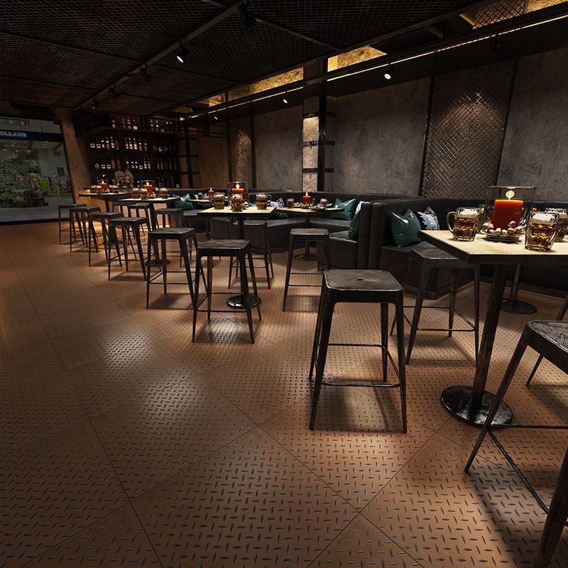 仿钢板砖铁皮砖ktv餐厅网吧仿古砖铁板砖仿金属釉瓷砖车库地砖