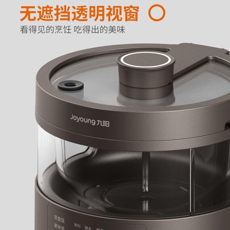 九阳 (Joyoung) 蒸汽饭煲家用多功能电饭锅蒸汽加热烹饪可视3L可预约电饭煲F30S-S360 摩卡棕