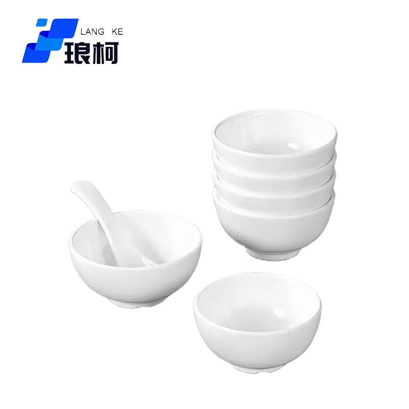 琅柯 密胺碗 纯白米饭碗 5英寸高清大图