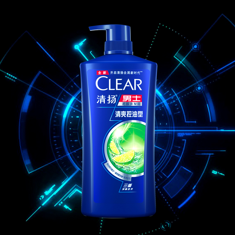 清扬(CLEAR)男士去屑洗发露 清爽控油型蓝瓶720G[联合利华]新老包装随机发货高清大图