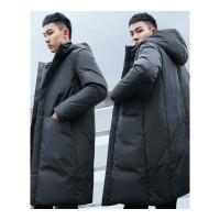 现代男孩 （XIANDAINANHAI）男士过膝加长羽绒服男中长款斗篷2019冬装韩版加厚大衣青年潮外套