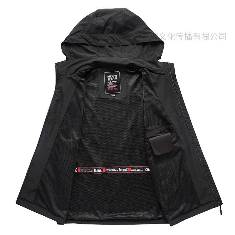 JPDUN马甲男宽松大码休闲速干春秋户外登山钓鱼多口袋坎肩图片