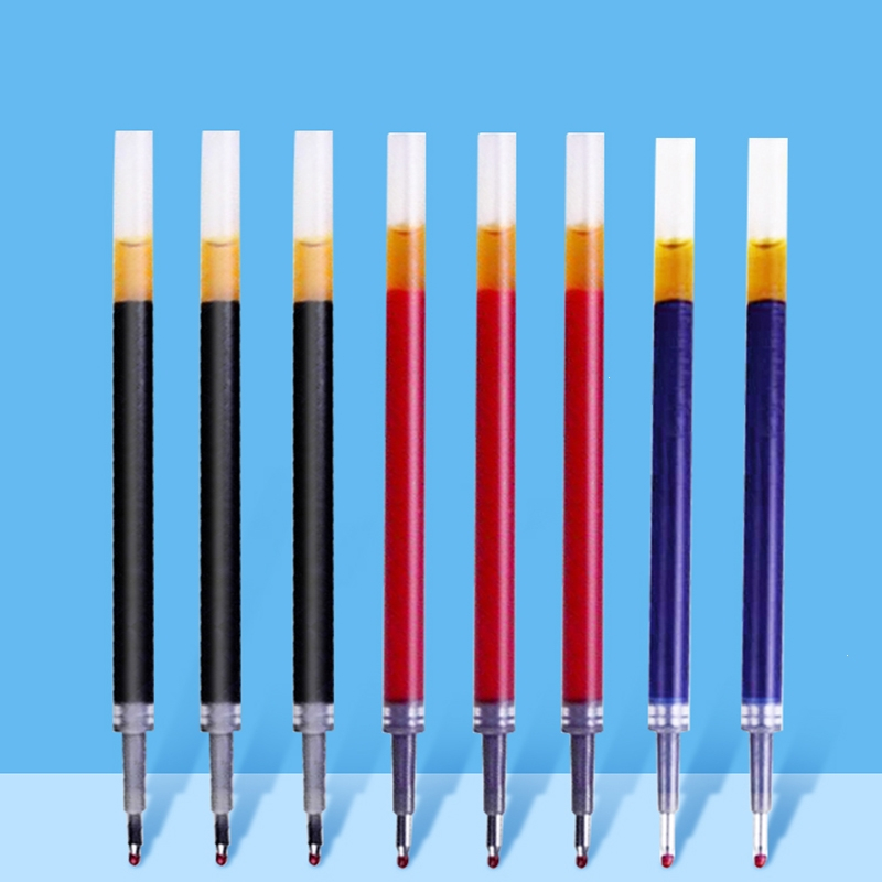 40支晨光按动笔芯按动中性笔芯红墨蓝按动式粗管g5替芯学生用05mm黑色