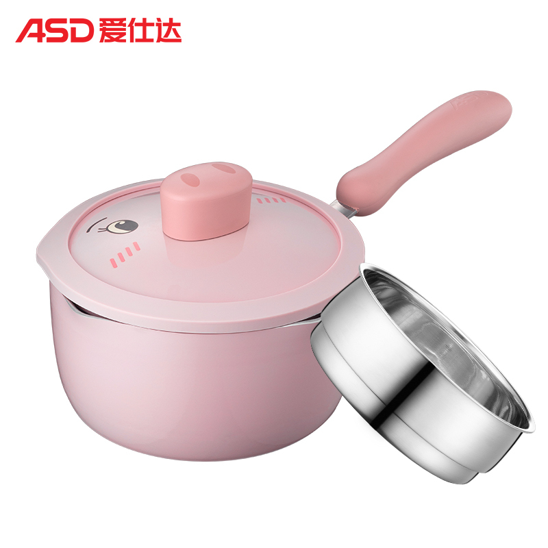 爱仕达锅具NL16D1WG-P 小奶锅不粘锅家用 热奶锅煮面泡面锅汤锅 明火通用
