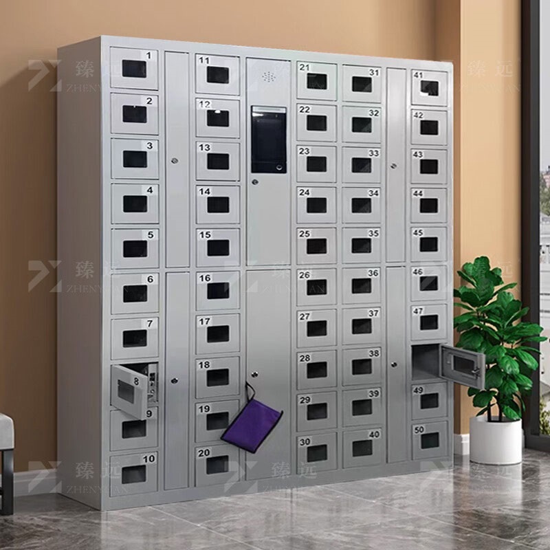 臻远 ZY-X381 50门人脸识别手机管理柜在位监测手机柜智能柜 带定位功能高清大图
