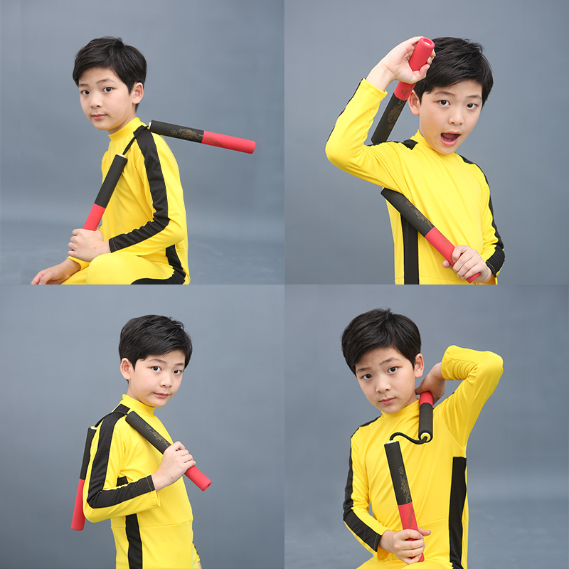 双截棍儿童玩具初学者海绵双节棍实战练习李小龙跆拳道二节棍成人