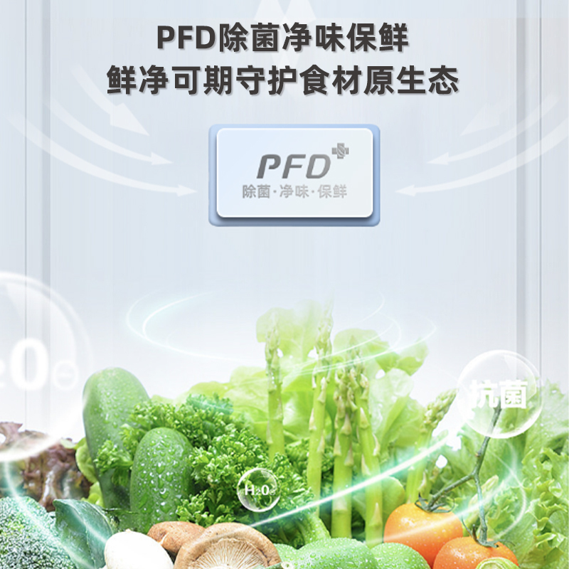 新飞(Frestec)221升三门三温风冷无霜家用小冰箱 小巧机身节能省电低噪音 BCD-221WG3A