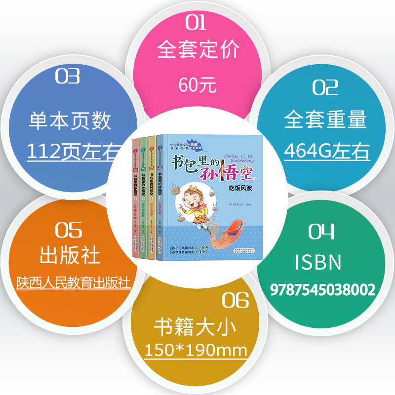 [正版]全4册书包里的孙悟空注音版儿童成长小说小学生一二年级课外阅读书籍经典儿童文学启蒙读物6-8-10-12岁故事书