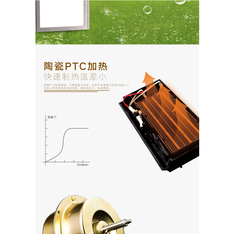 索菲亚 现代浴顶 浴霸[ODY-13_01]灯集成吊顶式风暖卫生间家用取暖五合一嵌入式浴室暖风