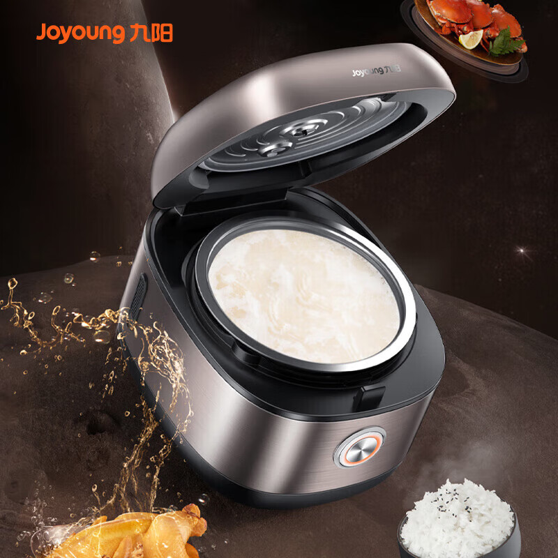 九阳Joyoung电饭煲合金内胆底盘加热微电脑控制圆形煲支持预约高清大图