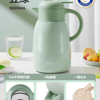 哈尔斯大肚家居壶HGK-1800-001(1800mL、316不锈钢内胆)黑色 6个/组 (单位:组)