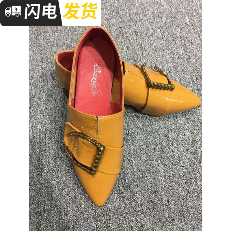 女鞋漆皮软底启如休闲鞋休闲鞋