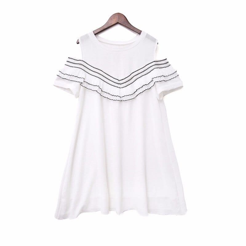 迪鲁奥(DILUAO)孕妇装夏装2021新款漏肩孕妇连衣裙中长款时尚潮妈孕妇裙子夏季图片