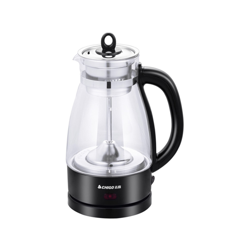 志高 ZY-106F 1.0L茶壶煮茶器 高硼硅玻璃电煮茶壶 黑色 单个装