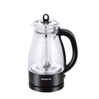 志高 ZY-106F 1.0L茶壶煮茶器 高硼硅玻璃电煮茶壶 黑色 单个装