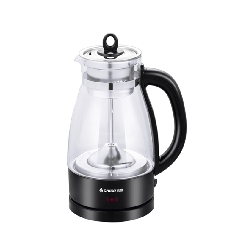 志高 ZY-106F 1.0L茶壶煮茶器 高硼硅玻璃电煮茶壶 黑色 单个装