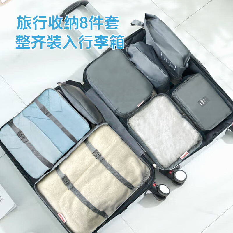 ANCHOW安巢旅行收纳8件套AW10711高清大图