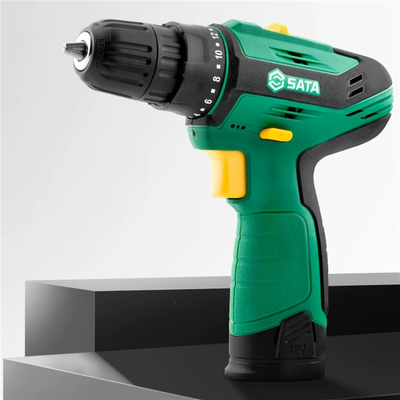 世达sata电钻充电手钻锂电钻手电钻家用无刷电转冲击钻打孔电动螺丝刀