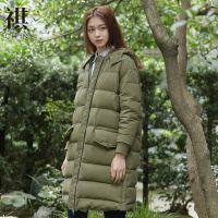 [2件2.5折价:243.8,再叠200减50]CHIN祺羽绒服女中长款冬新款韩版潮女装加厚宽松长款过膝棉服女士羽绒服