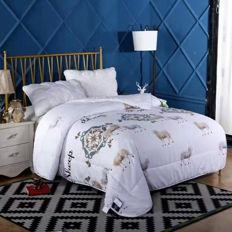 悠梦嘉居 雅兰抗菌羊毛被保暖被冬被无异味100%优质水洗羊毛 雅白 200*230cm YB-1069