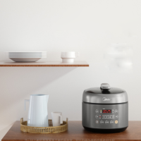 美的(Midea) 电压力锅 SS5053P 双胆5L 智能家用高压饭煲 不锈钢内胆底盘加热预约功能保温功能定时功能