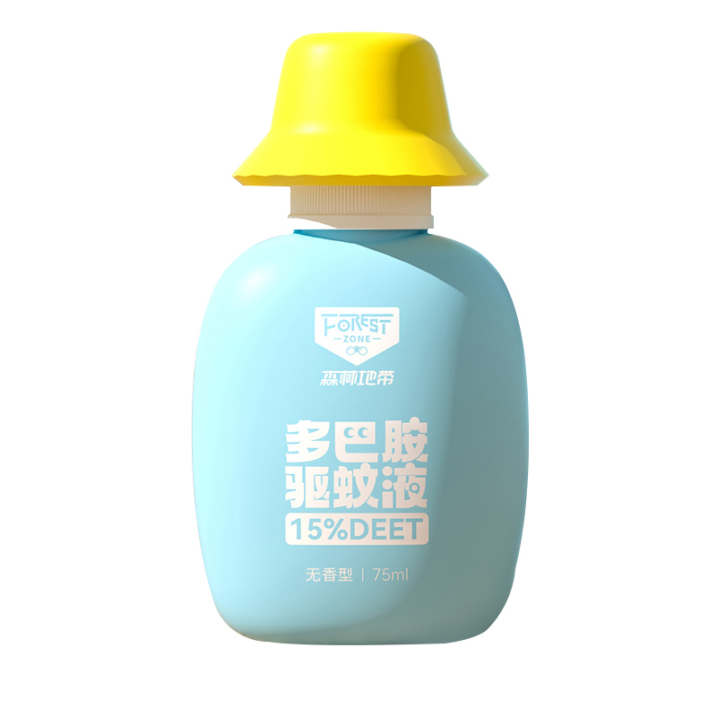 森林地带 驱蚊液 75ml*1瓶 多巴胺渔夫帽(15%避蚊胺无香)