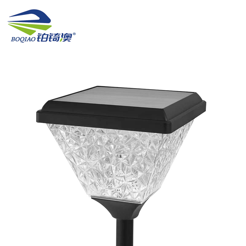 铂锜澳 小方形太阳能草坪灯 160*160*630mm-白光暖光 个高清大图