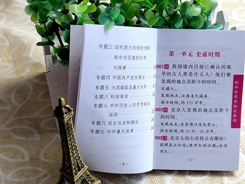 初中生历史知识百问 初中通用 [正版]一本小书袖珍口袋工具书初中生历史知识百问知识手册背诵本七八九年级中考知识百问基础知高清大图