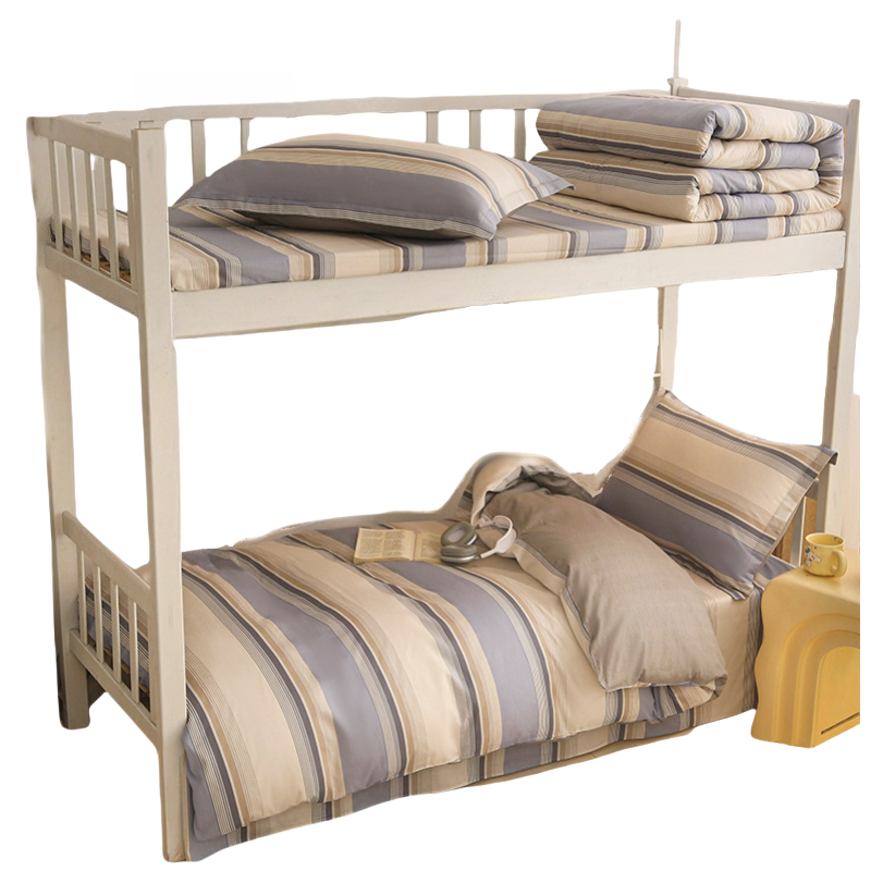 铭思沃多件套1.2m床 蓝条纹 套高清大图