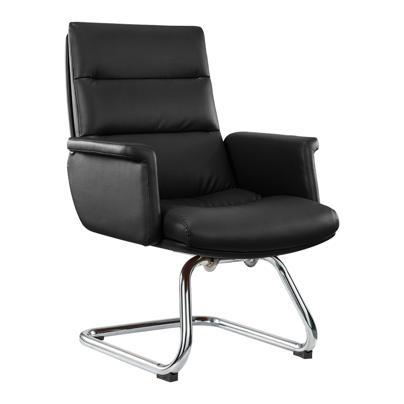 臻远 ZY-7481办公椅简约皮椅老板椅洽谈弓形椅 西皮