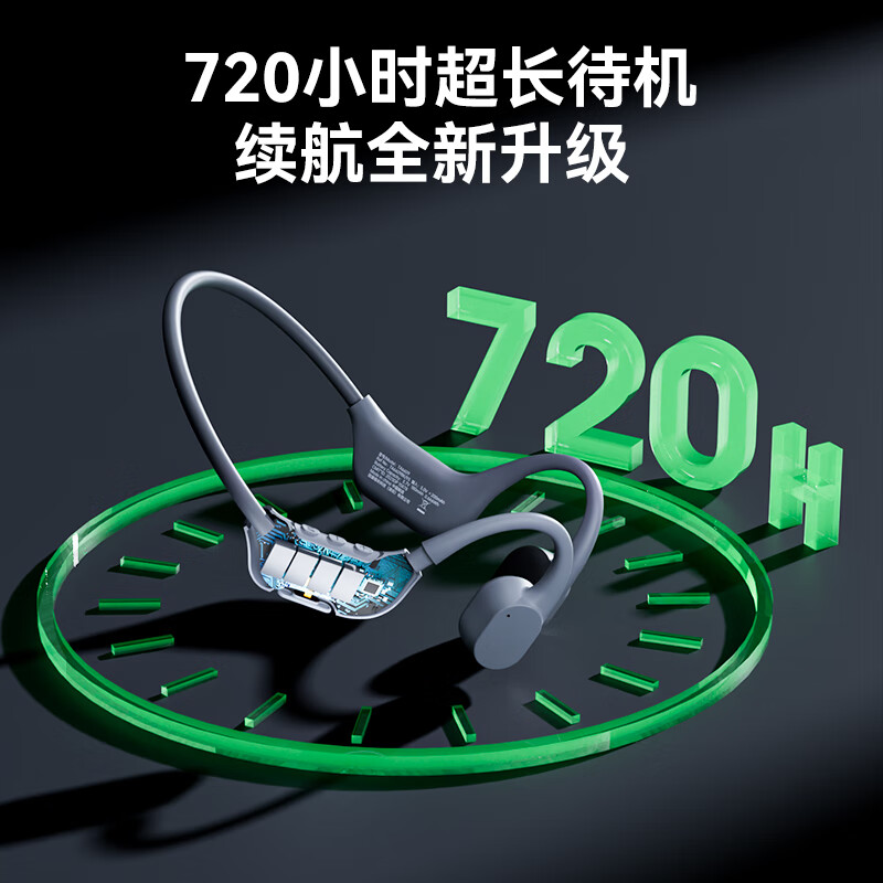 飞利浦(PHILIPS)TAA6609C(无内存款) 骨传导蓝牙耳机专业运动跑步挂耳式黑色高清大图