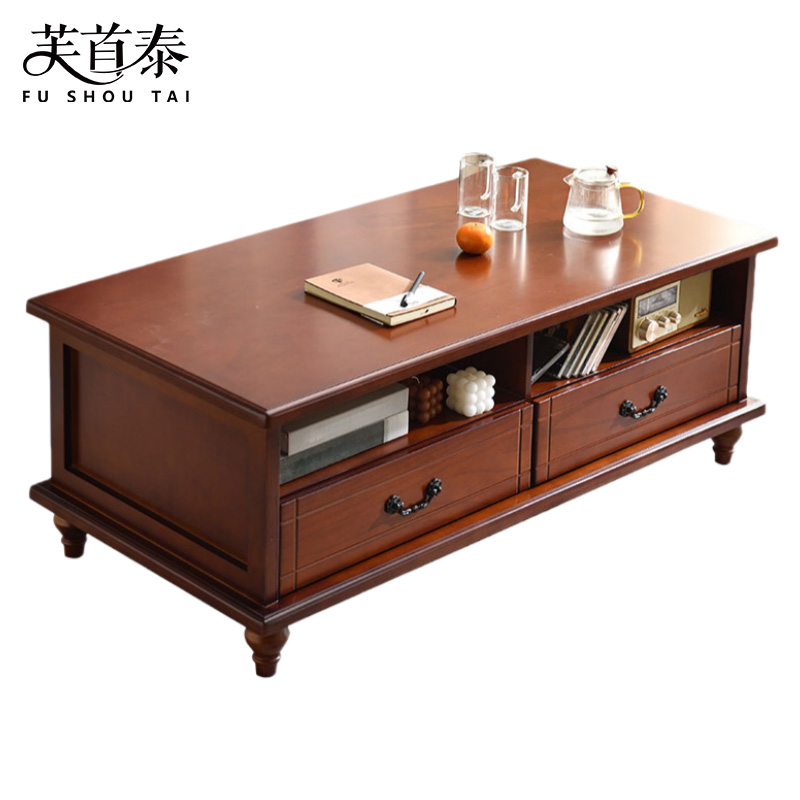 芙首泰实木茶几120*60*45cm张高清大图