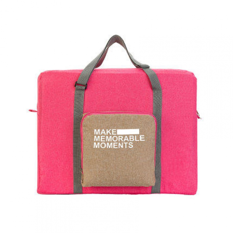 直销大容量折叠飞机包手提旅行收纳包套拉杆行李包袋行李袋旅游 C款玫红色中