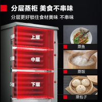德玛仕 DEMASHI蒸饭柜蒸鱼海鲜蒸柜蒸包蒸饭机车 三门10盘分层控制不串味SZXT18B-100T-3M(天然气)