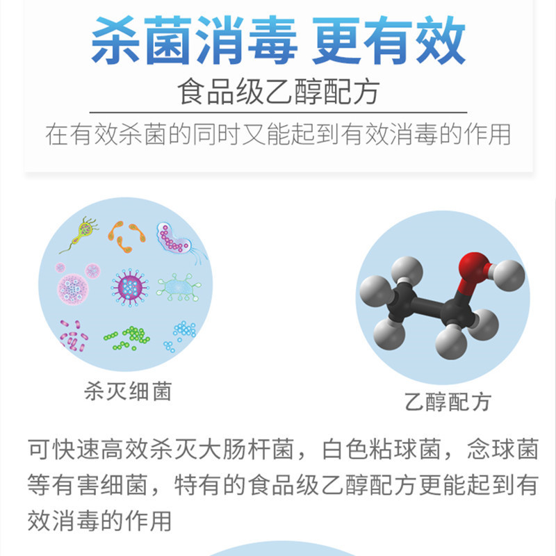 aibo爱博免洗洗手液消毒杀菌家用酒精喷雾 免水洗乙醇泡沫消毒液