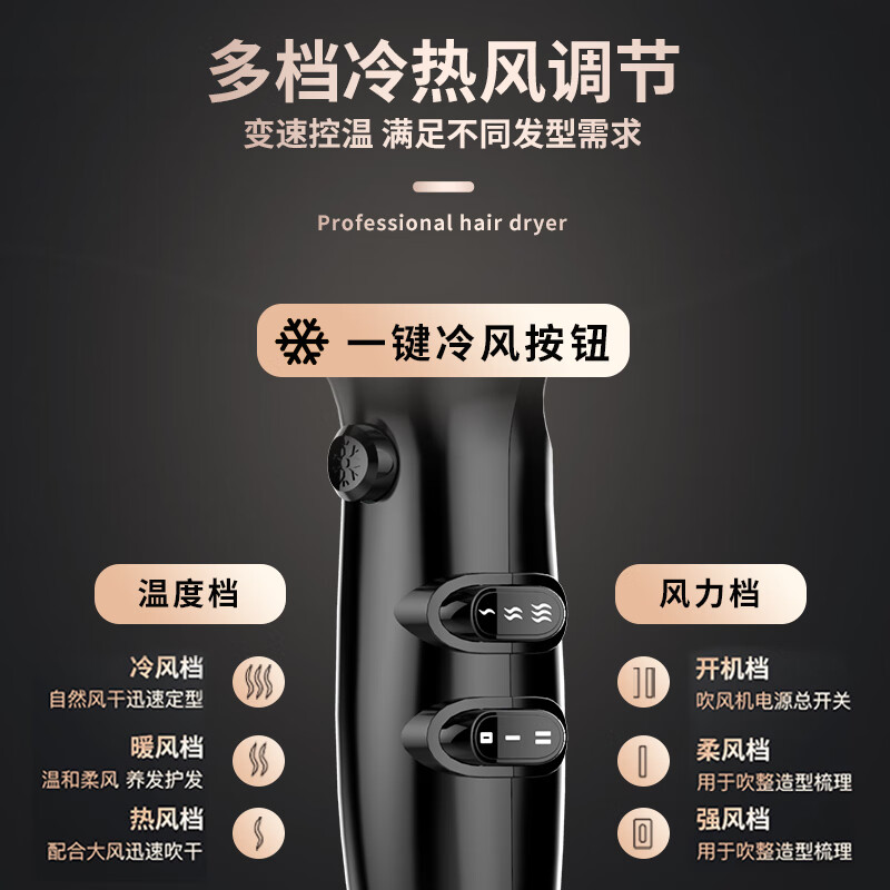 超人(SID)HD2276杭阳电吹风沙龙级大风力速干吹风机大功率恒温不伤发吹风筒冷热风高清大图