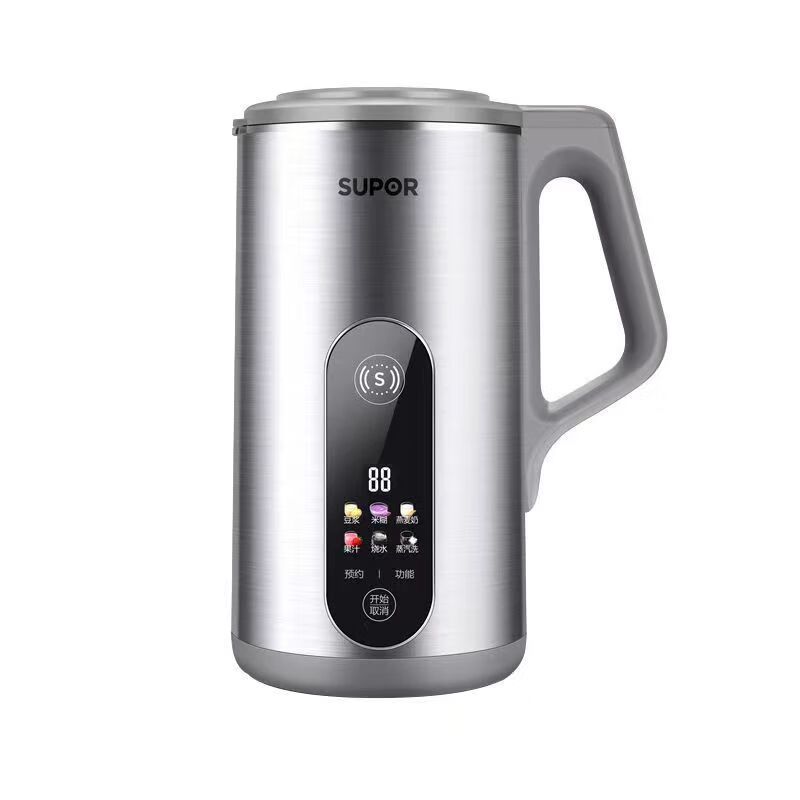苏泊尔(SUPOR)豆浆机 1.2L家用多功能双钢彩屏304级不锈钢免滤预约料理机搅拌破壁机DJ12B-P89