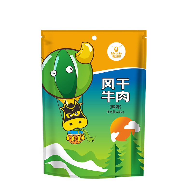 科尔沁 休闲肉脯零食 风干牛肉 辣味 230g 内蒙古特产