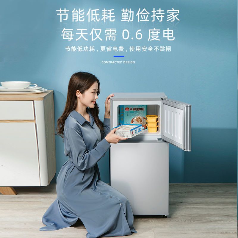 小冰箱小型家用两门二人宿舍特价三开门电冰箱租房迷你一级|38A119双门银色标准款/全国联保