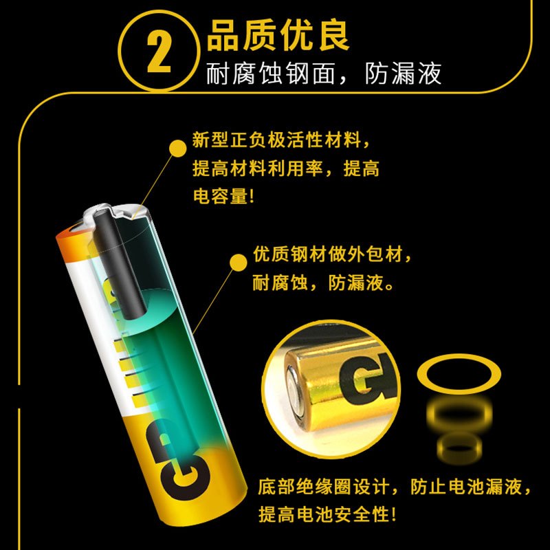 超霸GP通用5号8粒五号碱性耐用干电池