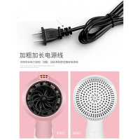 便携式电吹风机纳丽雅小型300w瓦功率宿舍用学生折叠800W家用 500W粉红色(送三)