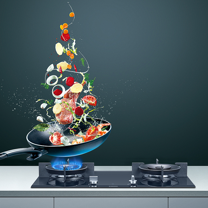 西门子ER8PR231MQ 5.2Kw 嵌入式 玻璃面板 天然气 燃气灶(上海专用)蒸饭柜高清大图