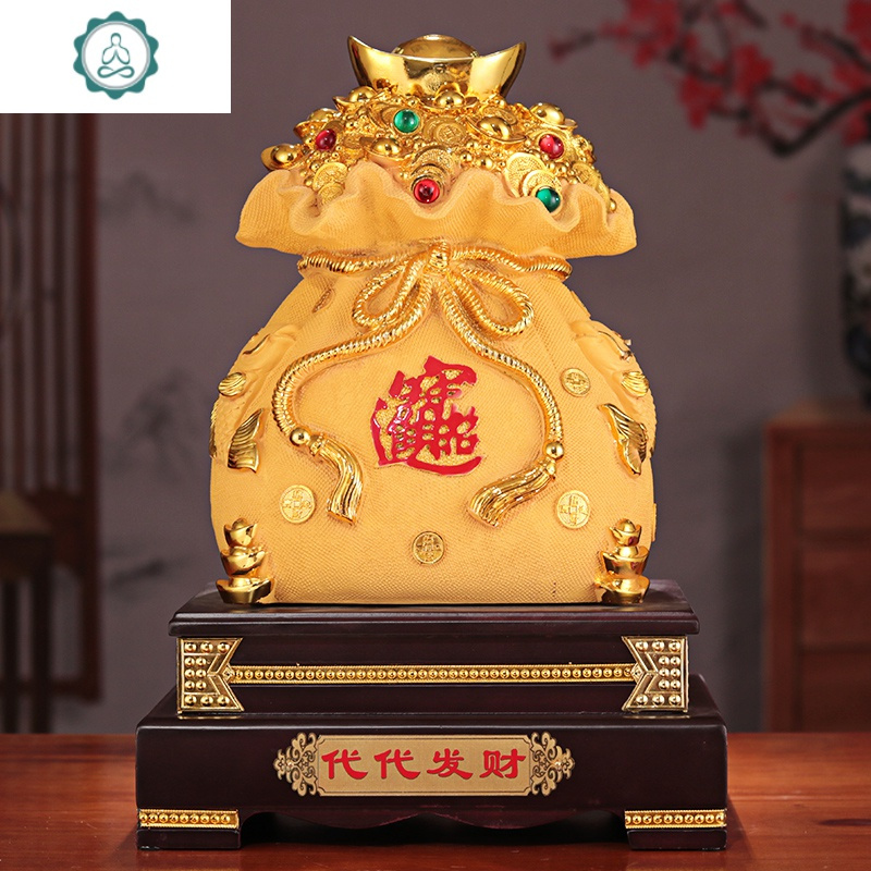 金元宝摆件聚宝盆钱袋客厅装饰生意兴隆店铺开业工艺礼品 封后 大号代