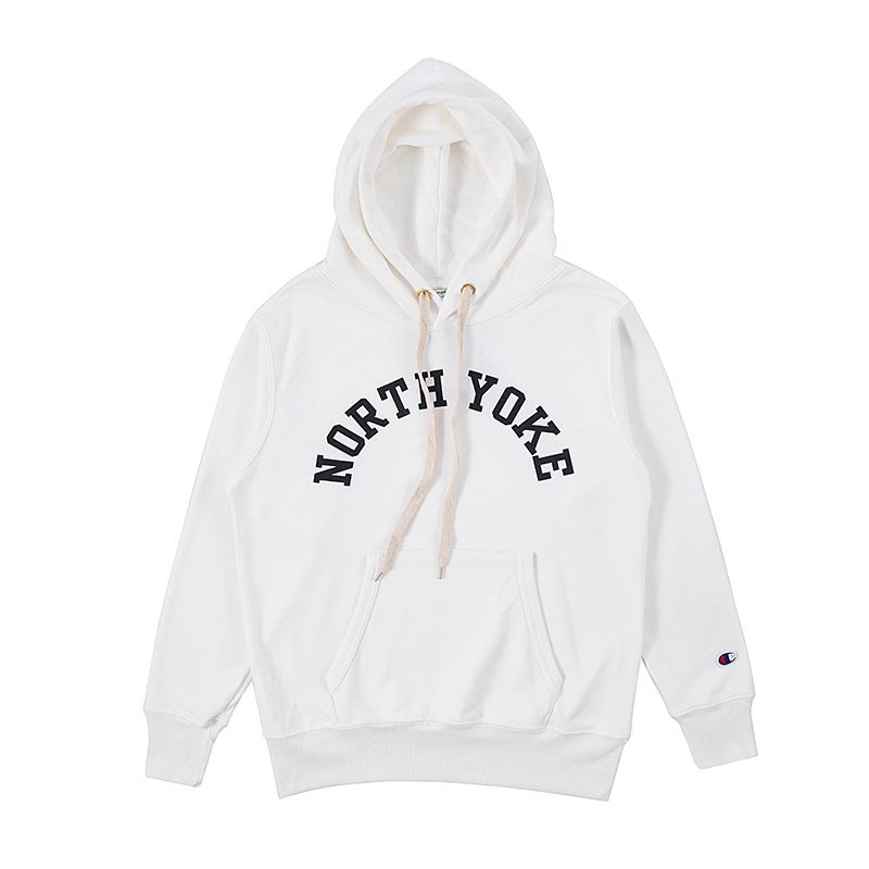 champion冠军男装秋季新款半圆字母纯棉连帽卫衣c8k102