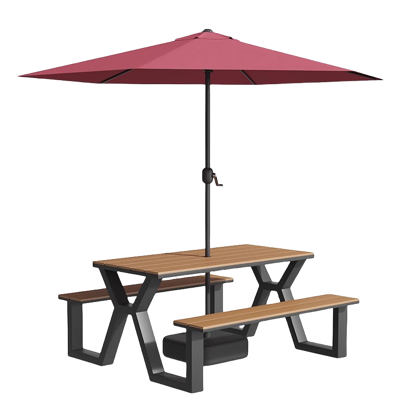 铭思达休闲桌椅2米带伞组高清大图