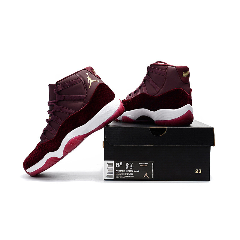 Air Jordan 11 乔11高帮篮球鞋 AJ11 丝绒印花运动鞋 852625-030